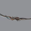 Futuristic Weapon With Blue Glowing Blade And Intricate Decorative Design