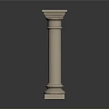 Elegant Classical Architectural Stone Column With Base Shaft And Capital