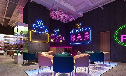 INDUSTRIAL LOFT BAR 3d model