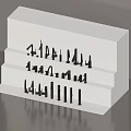 Modern Black Faucets in Various Designs on White Tiered Display Stand