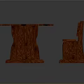 Wooden Outdoor Bench Featuring Natural Wood Grain and Simple Design for Garden