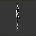 Unique Modern Black Decorative Sculpture With Transparent Central Accent And Textured Surface