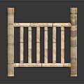 Natural Wooden Baby Crib With Simple Railing Design And Light Wood Structure