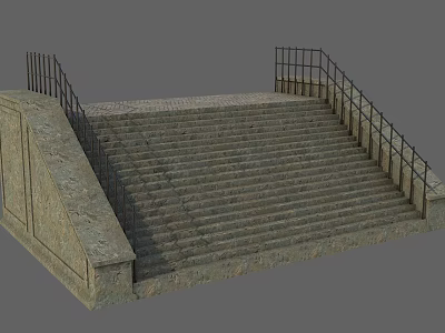 Modern Stairs Classic Old Stairs 3d model Modern Stairs Classic Old Stairs 3d model