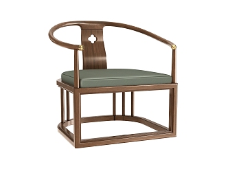 New Chinese Dining Chair Book Chair 3d model