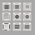 Home Interior Ceiling Air Conditioner Vents With Various Modern Square And Round Designs