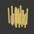 Tall Wooden Candles Arranged In Elegant Standing Display For Home Decor