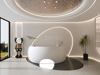 Beauty SPA Shop Reception Desk 3d model