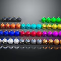 Colorful Christmas Decorative Balls With Shiny Finish In Multiple Colors For Holiday Decorations