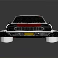 Classic Two Tone Black Red Vintage Car With Chrome Wheels And Shiny Finish