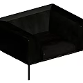 Modern Gray Single Sofa With Leather Upholstery Sleek Design And Metal Legs