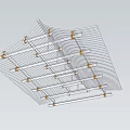 Structural Building Component With Grid Framework And Gold Connection Nodes 3d model
