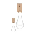 Modern Wall Sconces With Transparent Glass Teardrop Shades And Gold Metal Accents With Vintage Bulbs