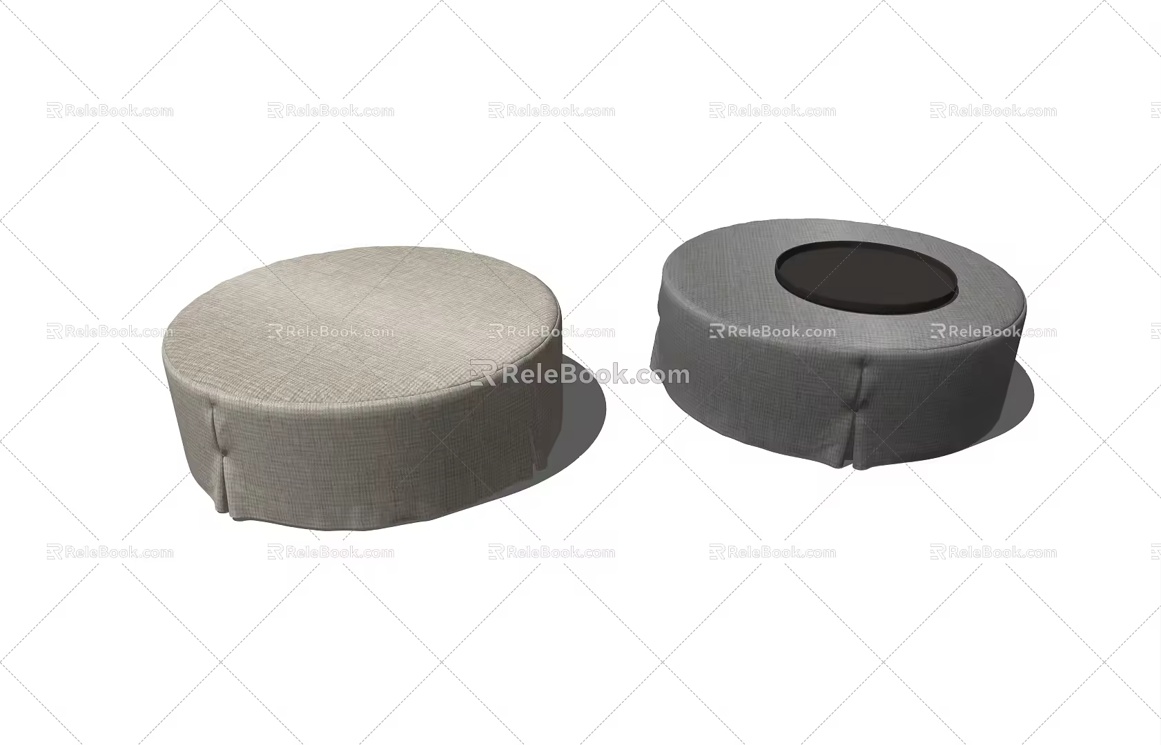 Modern sofa stool 3d model