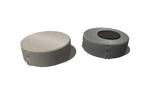 Modern sofa stool 3d model