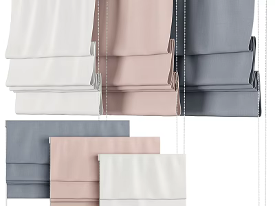 Modern Roman Curtain Roller Curtain Pull Curtain Sunshade Fabric Curtain Roman Curtain Folding Curtain 3d model
