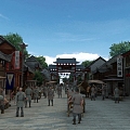 Chinese Commercial Street Street 3d model