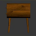 Oval Shaped Wooden Dining Table With Drawer Open Shelf And Slender Legs