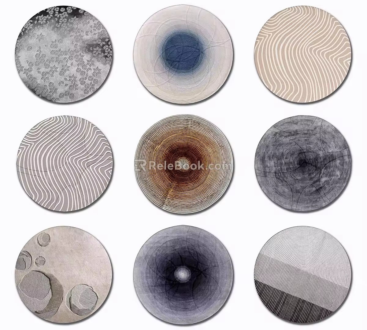 Modern Round Carpet 3d model