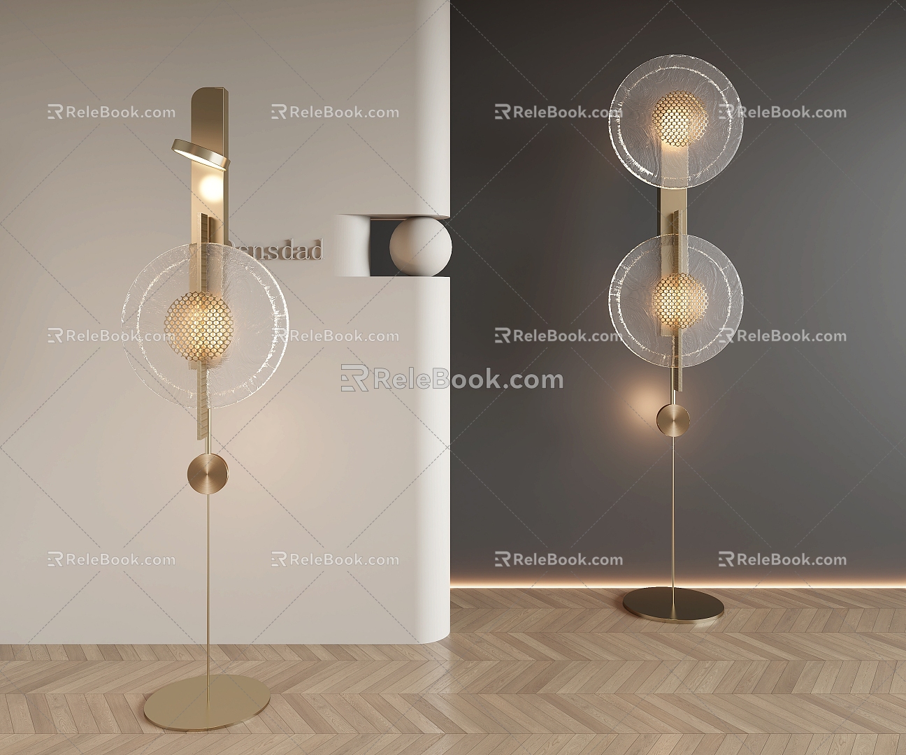 Modern Floor Lamp Glass Floor Lamp Metal Floor Lamp Decorative Lamp 3d model