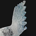 Elegant Artistic Modern Single Chair With Transparent Sculptural Backrest Design