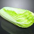Fresh Green Cabbage With Shiny Surface And Crisp Leaves On Black Background