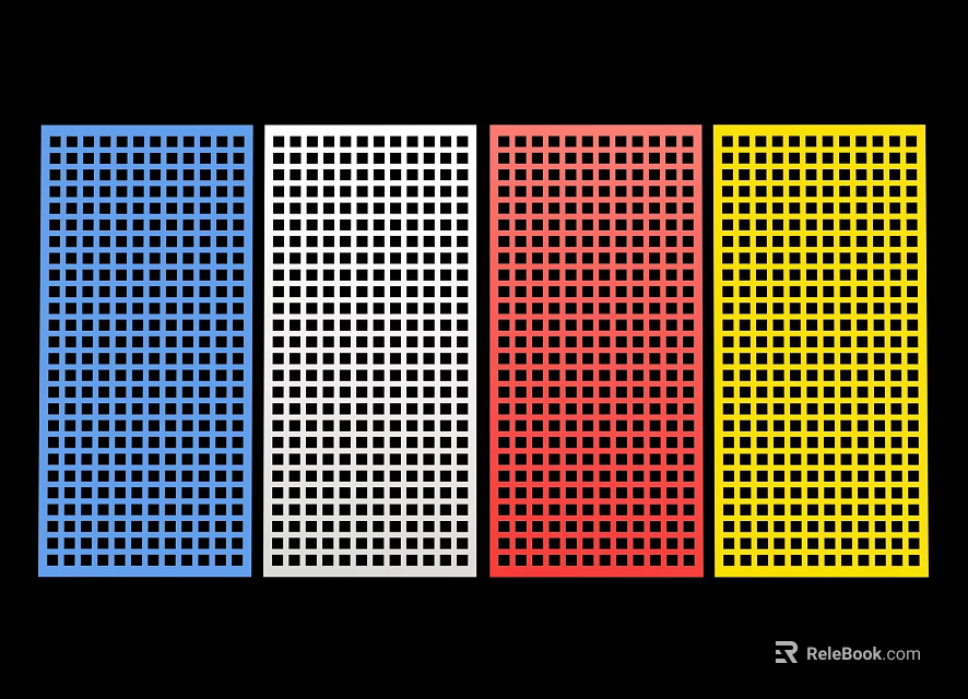 Heavy Duty Industrial Grid Panels With Blue White Red Yellow Color Options 3d model 