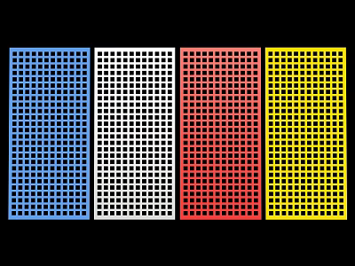 Heavy Duty Industrial Grid Panels With Blue White Red Yellow Color Options 3d model
