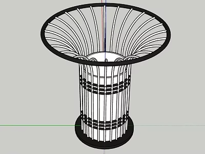 Modern Public Outdoor Lighting Facility With Flared Top And Lattice Design 3d model