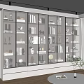 Bookcase display cabinet 3d model
