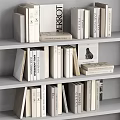 Organized Books And Magazines On Stylish Bookshelves With Various Designs And Neutral Tones