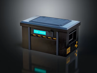 Black Digital Display Household Appliance With Time Showing Control Buttons And Yellow Indicators 3d model