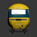 Yellow Blue And Black High Speed Train Model With Streamlined Front Design