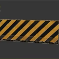 Yellow Black Striped Traffic Barrier With Reflective Surface For Road Safety
