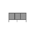 Modern Sideboard Cabinet With Glass Doors Black Frame And Metal Legs