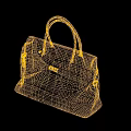 Black Leather Handbag With Top Handles Sleek Design And Metal Clasp Closure