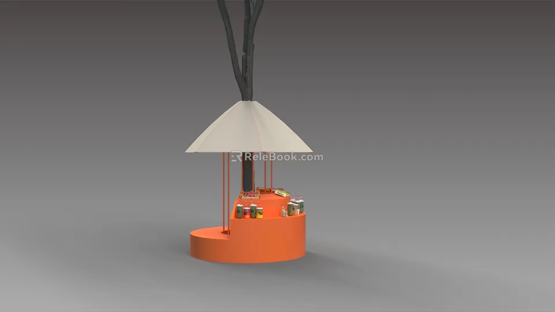 Market Booth Shop Flash Shop Outdoor Supermarket Display Shelf Meichen DP Point Small Booth 3d model