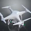 White Quadcopter Drone With Built In Camera For Aerial Photography And Remote Control