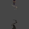 Bow and arrow and quiver 3d model