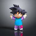 Cute Smiling Cartoon Character With Blue Outfit Purple Pants And Open Arms