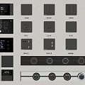 Modern Switch Panels With Smart Display Multiple Sockets and Various Controls
