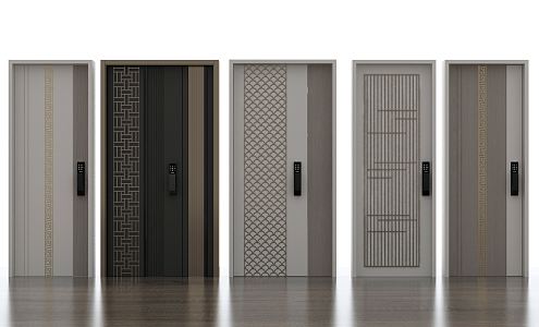 New Chinese-style security door entry door password door 3d model