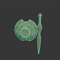 Medieval Shield Ancient Shield Defensive Weapon Ancient Shield Iron Shield Protective Shield Wooden Shield 3d model