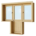 Various Wooden Window Designs With Different Frame Styles And Glass Panels