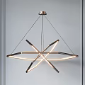 Modern Pendant Lights With Ring Shaped Metal Frames And Glass Details For Interior