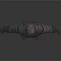 3D Model Of Male Tactical Character In Gray Uniform With Brown Cap And Black Gloves