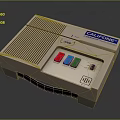 Vintage Office Appliance With Red Blue Green Buttons And Control Panel