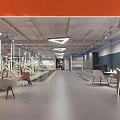 Modern Sports Fitness Gym Interior With Spacious Training Area And Various Exercise Equipment