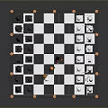 Lego Chess Set With Black White Board Pieces And Mini Figures Decorative Tabletop Game