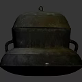 Ancient Bronze Vessel With Domed Lid And Side Handles On Base